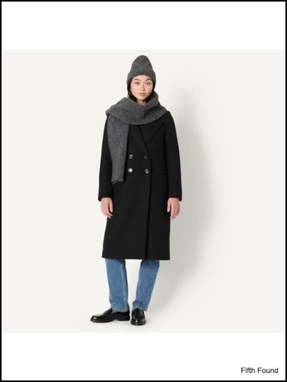 Faux Mohair Beanie Scarf Set Ribbed Knit Winter Hat Women Men